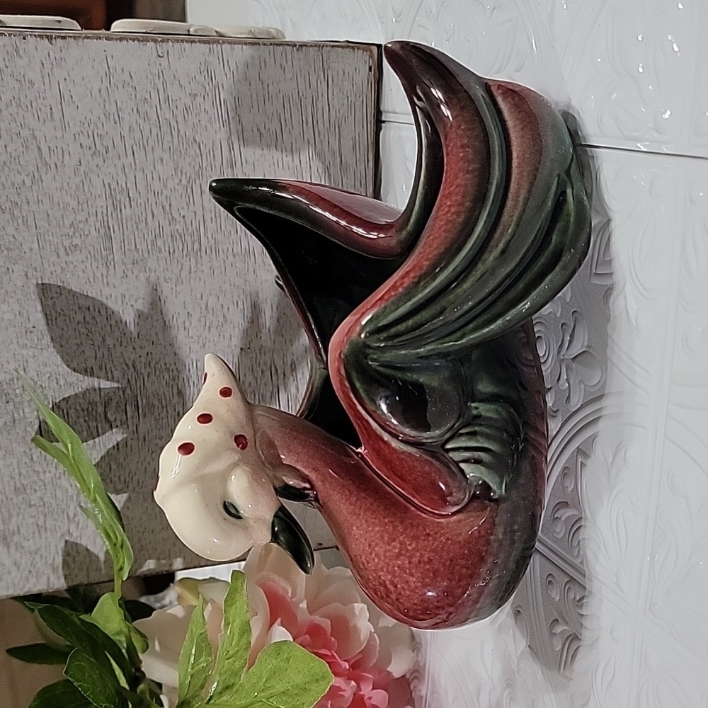Vintage Hull Mother Goose Swan Duck Ceramic Planter Home Decor
